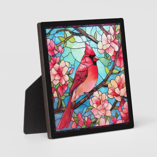 Plaque Photo Beau Cardinal Red Bird (Recto)