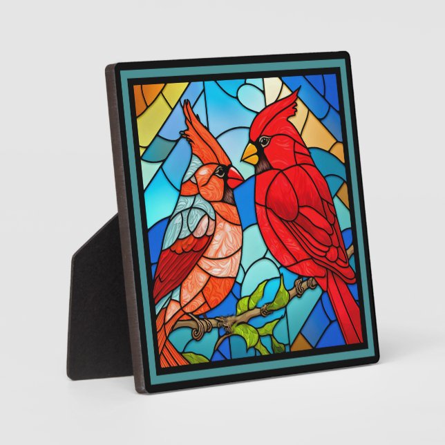 Plaque Photo Beau Cardinal Red Bird (Recto)