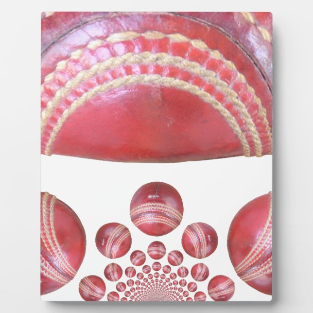 Plaque Photo Beau Cricket Ball Art Design (Devant)