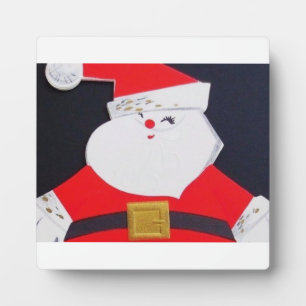 Plaque Photo Beau mod vintage Père Noël de la moitié du siècle