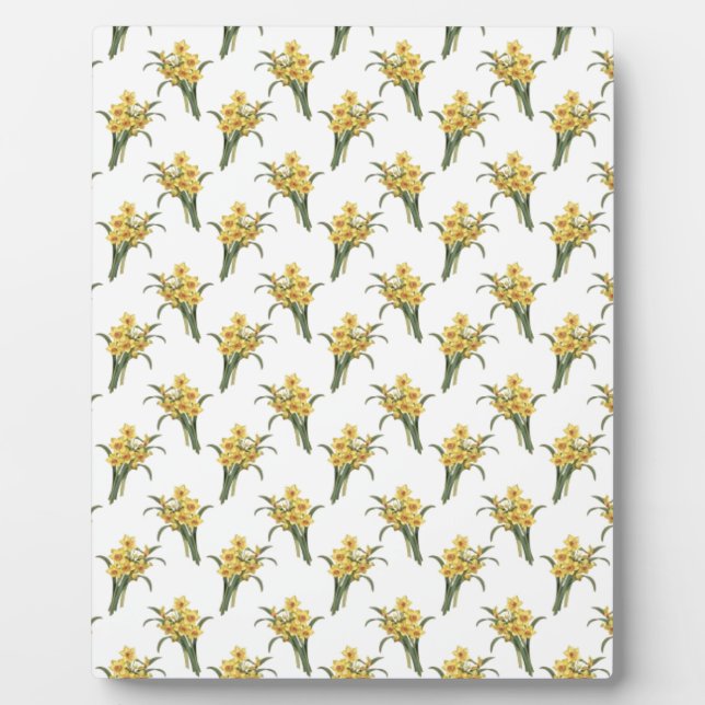 Plaque Photo Beau motif floral (Devant)