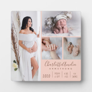 Plaque Photo Bébé Belle photo Famille Keepsaké Blush