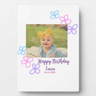 Plaque Photo Bébé enfants 1er anniversaire ajouter le nom date