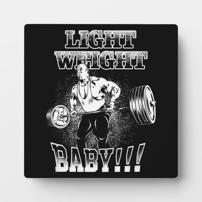 Plaque Photo Bébé léger - Gym entraînement Bodybuilding (Devant)