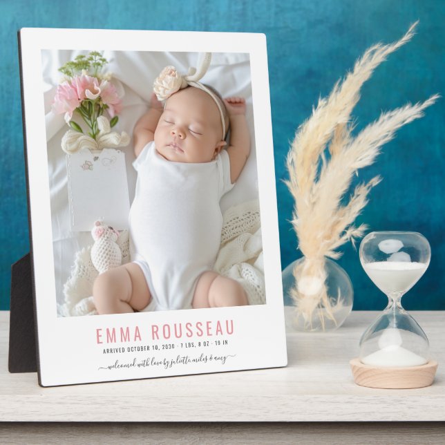 Plaque Photo Bébé photo nouvelle mignonne (Côté)