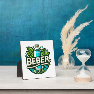 Plaque Photo Beber agua
