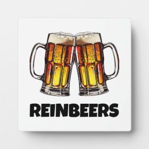Plaque Photo Beer Christmas Reinbeers