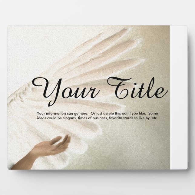 Plaque Photo Belle Ange des ailes Cadeaux & Articles promotionn (Devant)