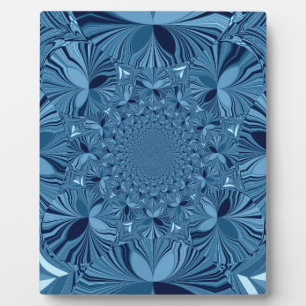 Plaque Photo Belle Belle Iridescente Blue Kaleidoscope Art