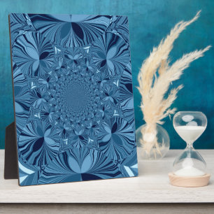 Plaque Photo Belle Belle Iridescente Blue Kaleidoscope Art