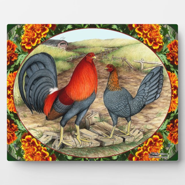 Plaque Photo Belle Fowl de jeu (Devant)