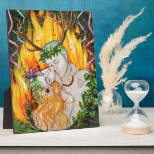Plaque Photo Beltane Dieu et déesse Wicca Altar Photo