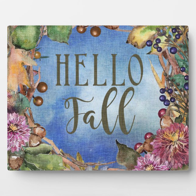 Plaque Photo Berries et Feuilles | Allo Fall Wreath (Devant)