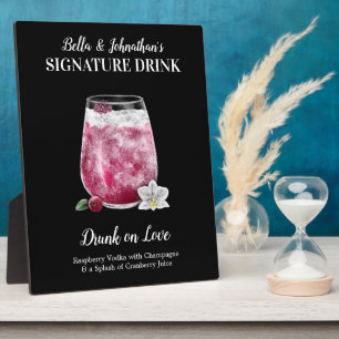 Plaque Photo Berry Drink PERSONNALISER CE Verre Signature
