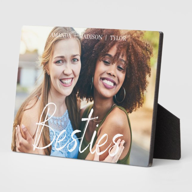 Plaque Photo Besoins | Meilleurs amis Noms personnalisés Photo (Côté)