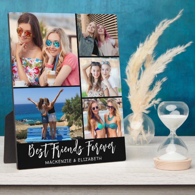 Plaque Photo BEST AMIS CONTINUEL FOREVER 5 Photo Collage (Côté)