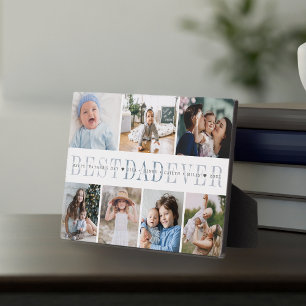 Plaque Photo Best Dad Ever 7 Photo Father's Day Collage