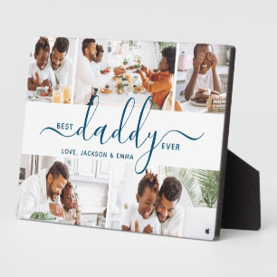 Plaque Photo Best Daddy Ever Custom Text Photo Collage Cadeau J