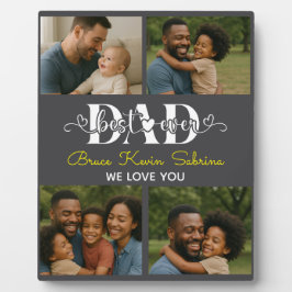 Plaque Photo Best Father Ever Personalized Photo Collage