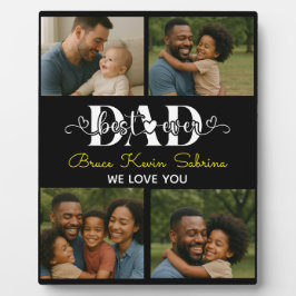 Plaque Photo Best Father Ever Personalized Photo Collage