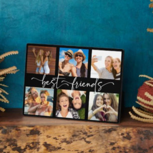 Plaque Photo Best Friends Bestie Photo Collage Script tendance