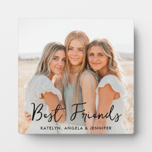 Plaque Photo Best Friends BFF Besties Amitié branchée Photo (Devant)