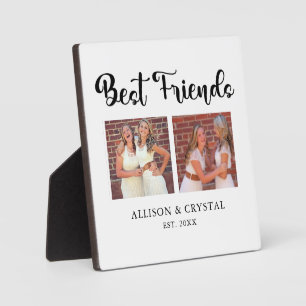 Plaque Photo Best Friends Calligraphy 2 Photo Collage BFF's 
