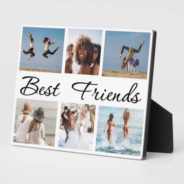 Plaque Photo Best Friends Friendship Six Photo Collage (Côté)