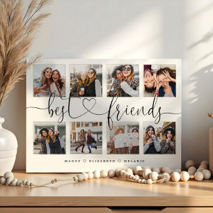 Plaque Photo Best Friends Script Gift For Friends Photo Collage
