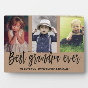 Plaque Photo Best Grandpa Ever Photo Collage Grandfather gift