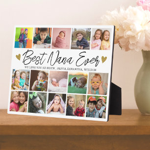 Plaque Photo Best Nana Ever Grandchildren 15 Photo Collage  