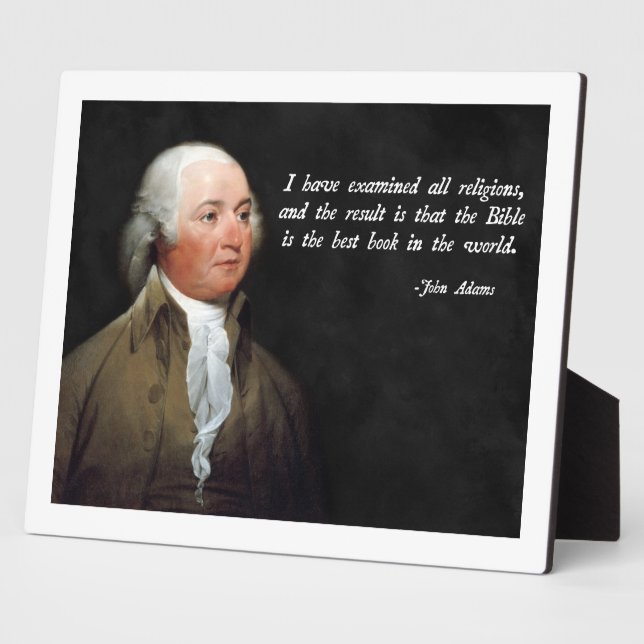 Plaque Photo Bible de John Adams (Côté)