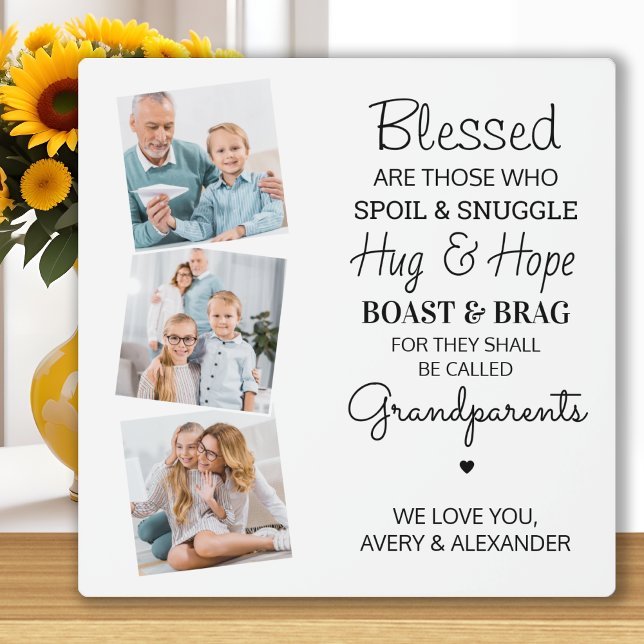 Plaque Photo Bienheureux Grand-Parents Grandchildren Photo Coll (Créateur téléchargé)