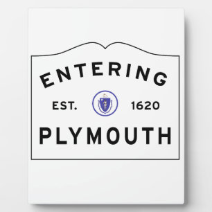 Plaque Photo Bienvenue à Plymouth MA