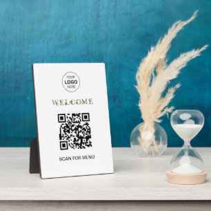 Plaque Photo Bienvenue Code QR personnalisé Logo Entreprise mod