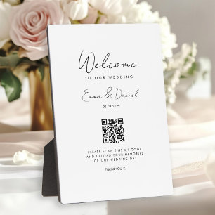 Plaque Photo Bienvenue Galerie de Mariages de code QR