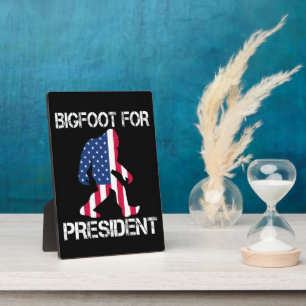 Plaque Photo Bigfoot pour président drôle Bigfoot