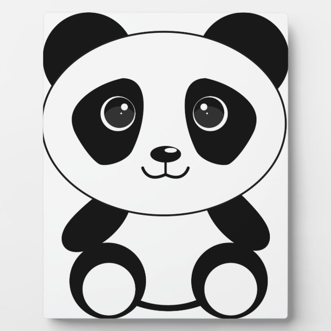 Plaque Photo Bizarre d'ours de panda (Devant)