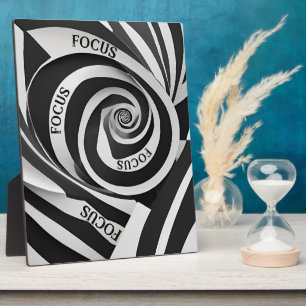 Plaque Photo Black and White Spiral "Focus"