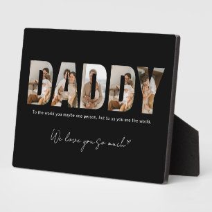 Plaque Photo Black Daddy Photo Collage Fête des pères de messag
