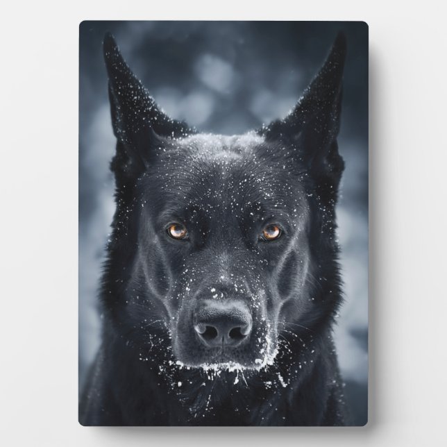 Plaque Photo Black German Shepherd (Devant)