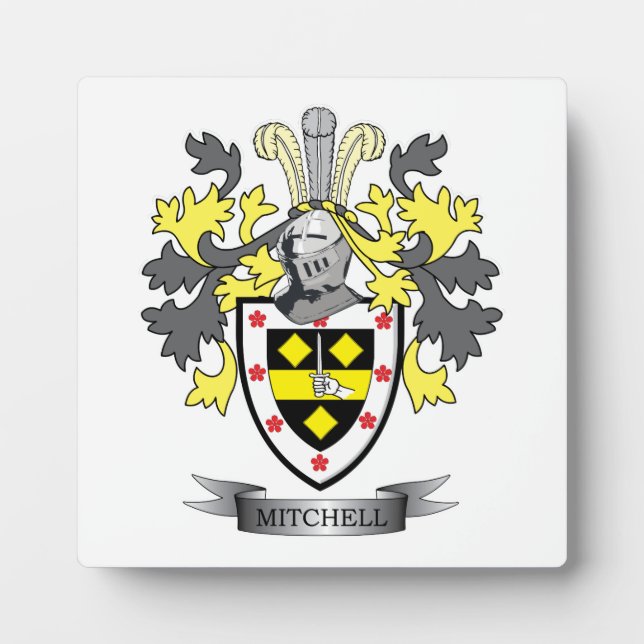 Plaque Photo Blason de la famille Mitchell (Devant)