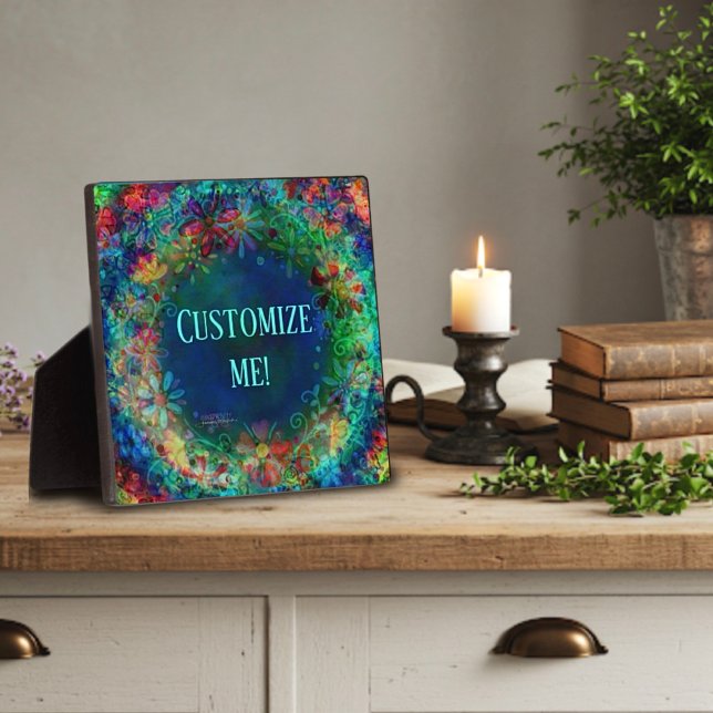 Plaque Photo Blue Fun Floral Joli Boho Inspirivity (Créateur téléchargé)