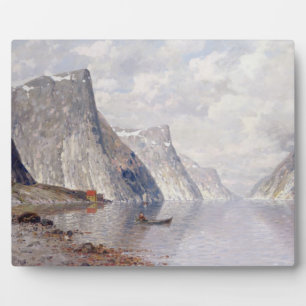 Plaque Photo Boating on a Norvégigian Fjord