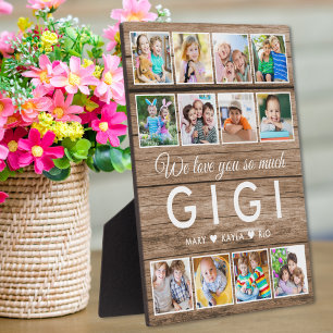 Plaque Photo Bois rustique Nous Vous Aimons Gigi 12 Photo Colla