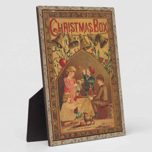 PLAQUE PHOTO BOÎTE DE NOËL 1884 COUVERT (Côté)