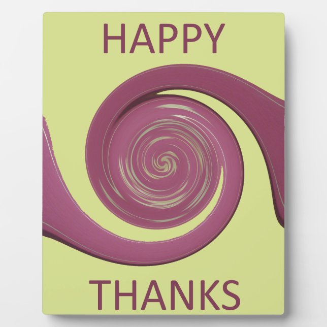 Plaque Photo Bon thanksgiving Texte Art Design. (Devant)