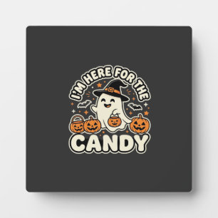 Plaque Photo Bonbons Halloween Fantôme Citrouille Design