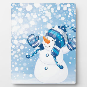 Plaque Photo Bonhomme de neige
