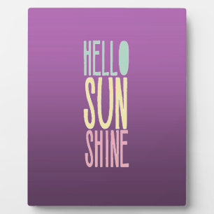 Plaque Photo Bonjour Sunshine